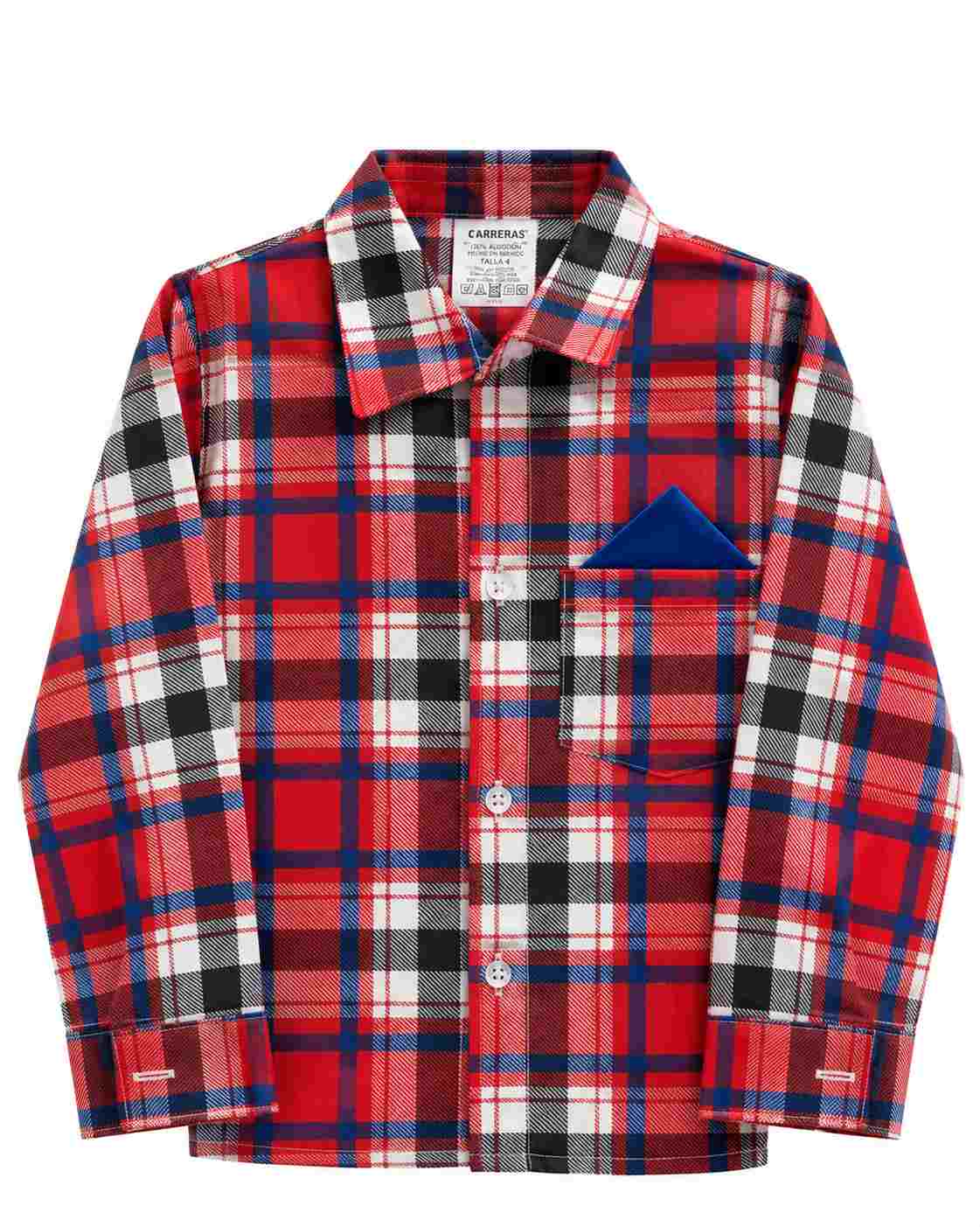 CAMISA JUNINA XADREZ  JUVENIL REF 421